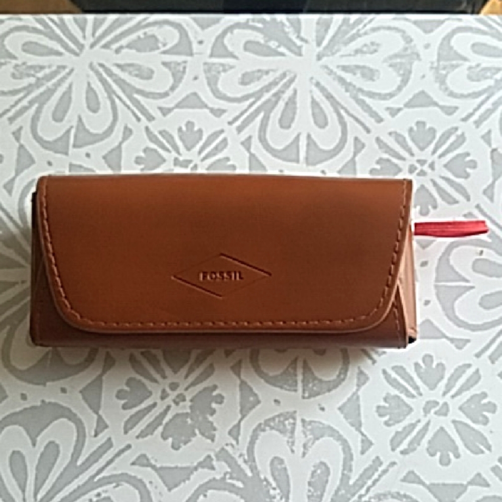 Fossil Leather Sunglasses Glasses Case